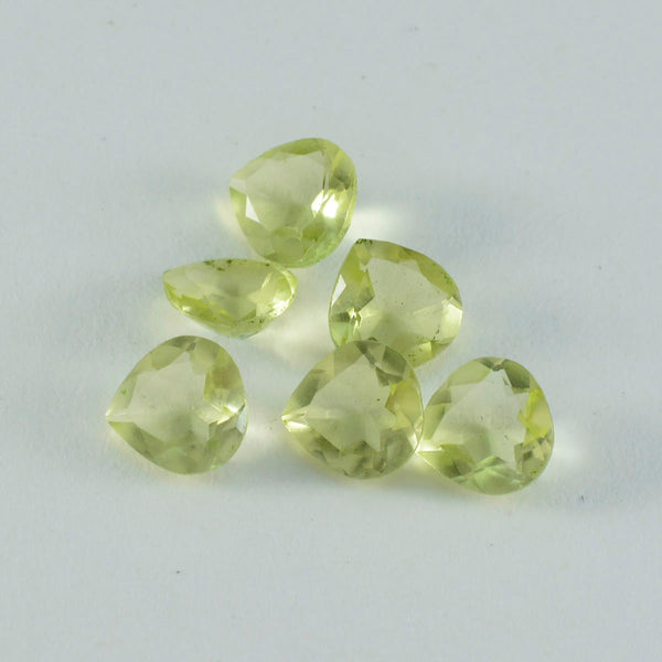 Lemon Quartz 1PC Chunky 15x15 MM Heart Faceted Yellow Superior Semi Precious Gems