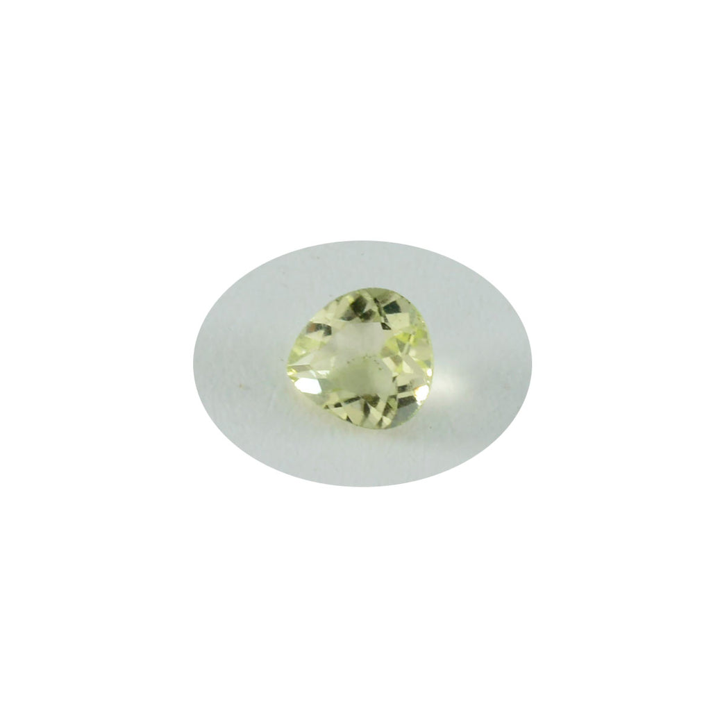 Lemon Quartz 1PC Chunky 14x14 MM Heart Faceted Yellow Genuine Semi Precious Loose Gemstones