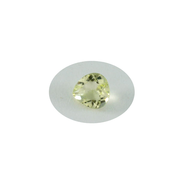 Lemon Quartz 1PC Chunky 14x14 MM Heart Faceted Yellow Genuine Semi Precious Loose Gemstones