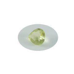 Lemon Quartz 1PC Chunky 15x15 MM Heart Faceted Yellow Superior Semi Precious Gems