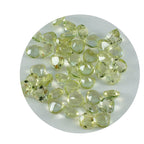 Lemon Quartz 10PC Tiny 3x3 MM Heart Faceted Yellow Fiery Semi Precious Gems