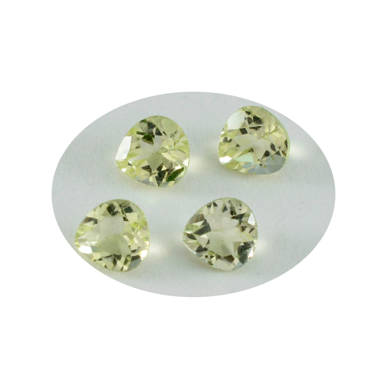 Lemon Quartz 1PC Tiny 6x6 MM Heart Faceted Yellow Polished Semi Precious Loose Gemstones