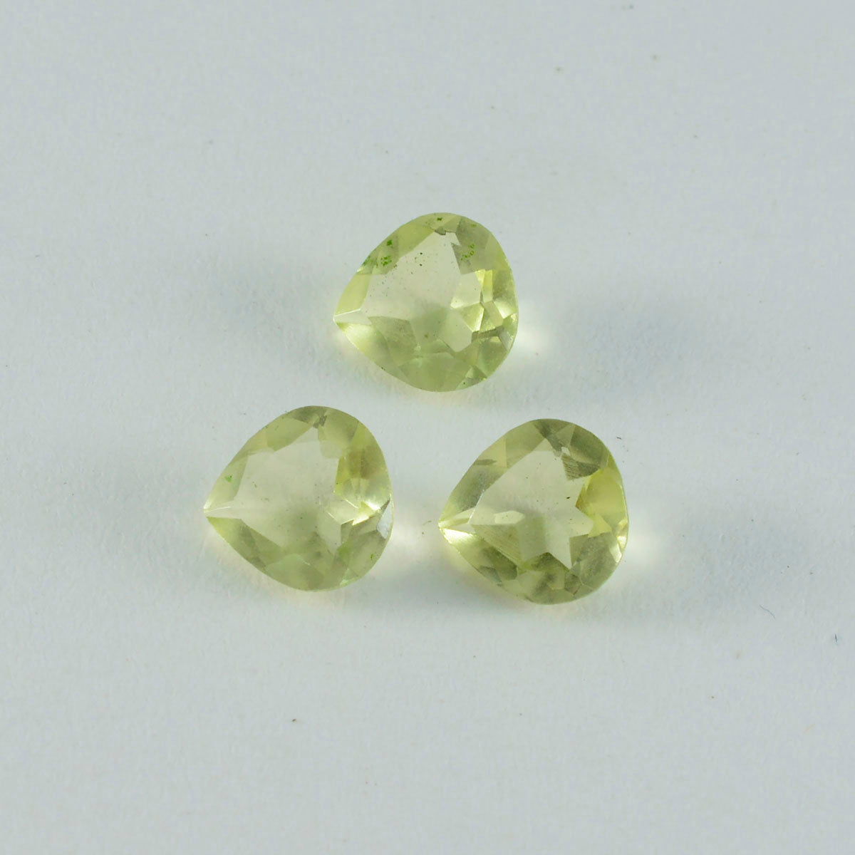 Lemon Quartz 1PC Large 11x11 MM Heart Faceted Yellow Fine Semi Precious Gems Image secondaire du produit