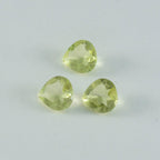 Lemon Quartz 1PC Large 11x11 MM Heart Faceted Yellow Fine Semi Precious Gems