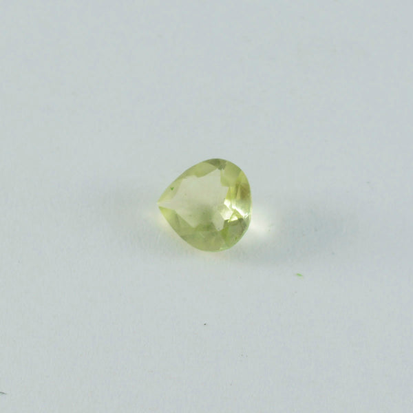 Lemon Quartz 1PC Chunky 13x13 MM Heart Faceted Yellow Natural Semi Precious Loose Gemstone