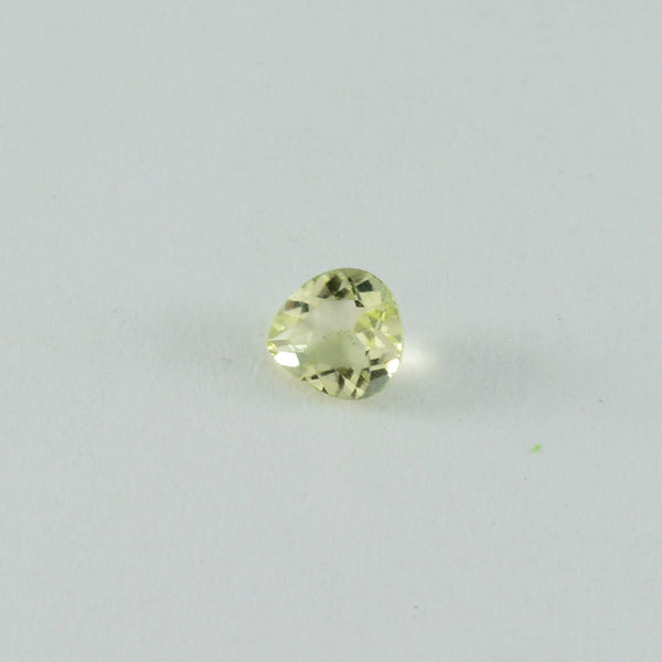 Lemon Quartz 1PC Small 8x8 MM Heart Faceted Yellow Luster Semi Precious Loose Gems