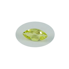 Lemon Quartz 1PC Chunky 10x20 MM Marquise Faceted Yellow Fiery Semi Precious Loose Gemstone