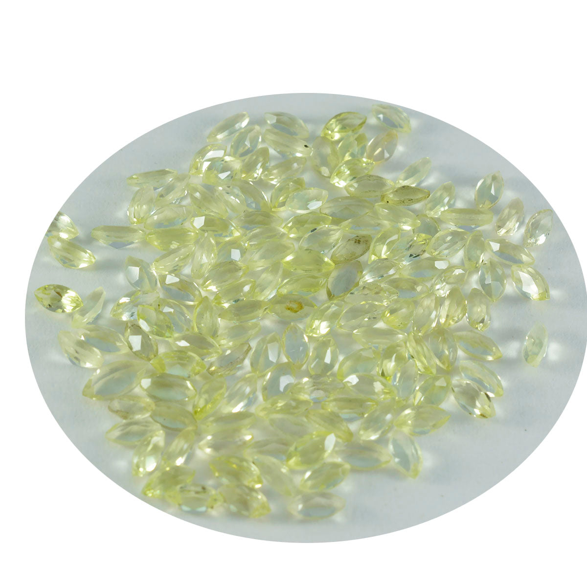 Lemon Quartz 10PC Tiny 2.5x5 MM Marquise Faceted Yellow Shine Semi Precious Loose Gemstones メイン画像