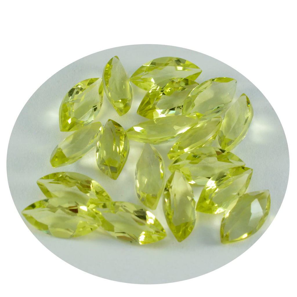 Lemon Quartz 1PC Small 6x12 MM Marquise Faceted Yellow Genuine Semi Precious Loose Gemstones