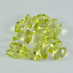Lemon Quartz 1PC Medium 7x14 MM Marquise Faceted Yellow Superior Semi Precious Gems