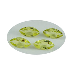 Lemon Quartz 1PC Medium 7x14 MM Marquise Faceted Yellow Superior Semi Precious Gems