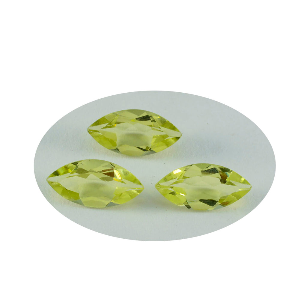 Lemon Quartz 1PC Large 8x16 MM Marquise Faceted Yellow Pure Semi Precious Loose Gems
