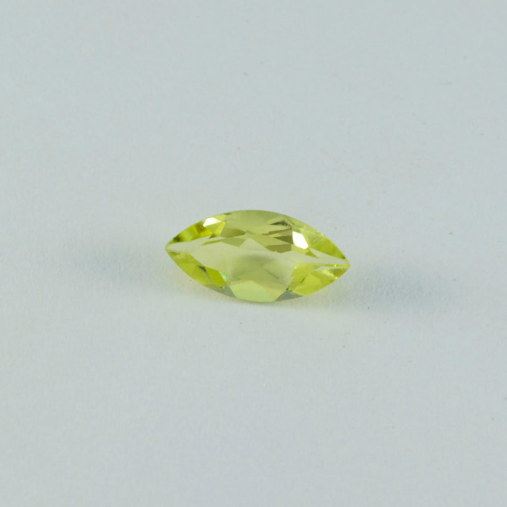 Lemon Quartz 1PC Chunky 10x20 MM Marquise Faceted Yellow Fiery Semi Precious Loose Gemstone