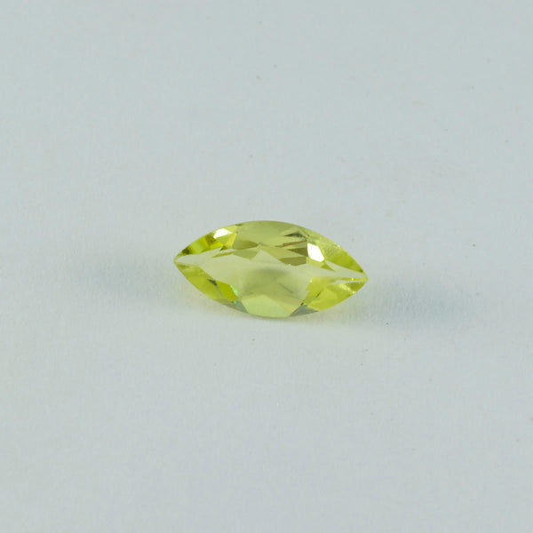 Lemon Quartz 1PC Chunky 10x20 MM Marquise Faceted Yellow Fiery Semi Precious Loose Gemstone