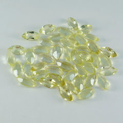 Lemon Quartz 1PC Tiny 3x6 MM Marquise Faceted Yellow Fine Semi Precious Gems