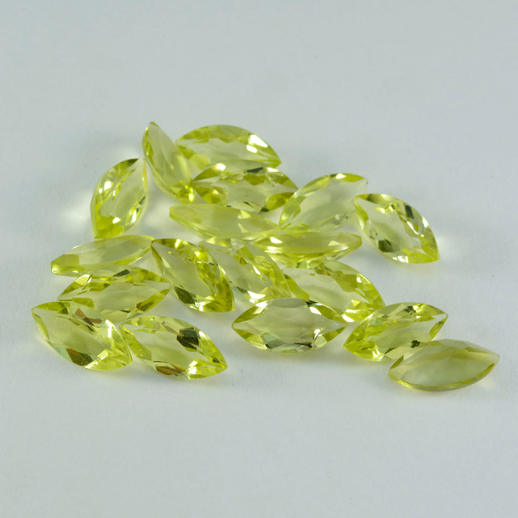 Lemon Quartz 1PC Tiny 4x8 MM Marquise Faceted Yellow High Quality Semi Precious Loose Gems