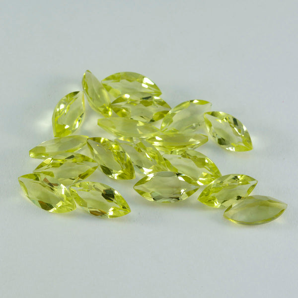Lemon Quartz 1PC Tiny 4x8 MM Marquise Faceted Yellow High Quality Semi Precious Loose Gems