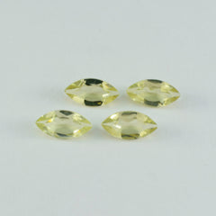 Lemon Quartz 1PC Small 5x10 MM Marquise Faceted Yellow Natural Semi Precious Loose Gemstone