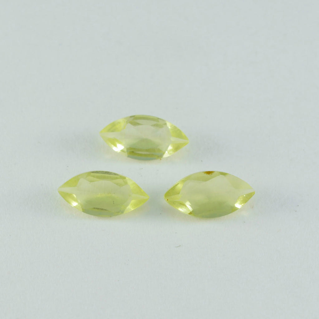 Lemon Quartz 1PC Small 6x12 MM Marquise Faceted Yellow Genuine Semi Precious Loose Gemstones