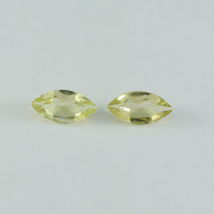 Lemon Quartz 1PC Medium 7x14 MM Marquise Faceted Yellow Superior Semi Precious Gems