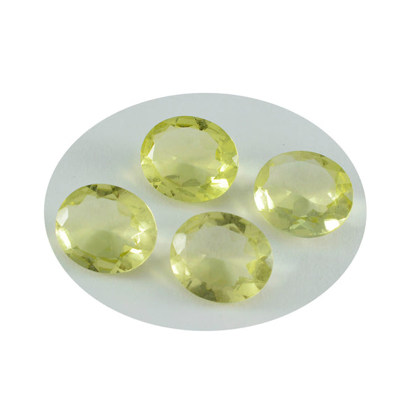 Lemon Quartz 1PC Large 10x14 MM Oval Faceted Yellow Polished Semi Precious Loose Gemstones