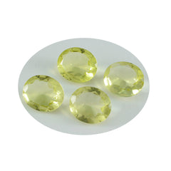 Lemon Quartz 1PC Large 10x14 MM Oval Faceted Yellow Polished Semi Precious Loose Gemstones