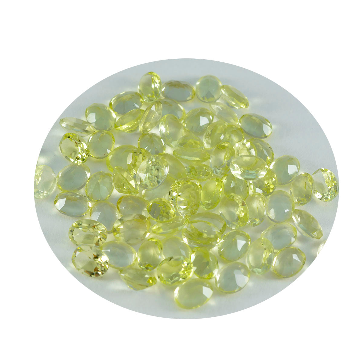 Lemon Quartz 10PC Tiny 3x5 MM Oval Faceted Yellow Lustrous Semi Precious Gems Image secondaire du produit