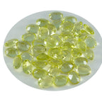 Lemon Quartz 10PC Tiny 4x6 MM Oval Faceted Yellow Shine Semi Precious Loose Gems
