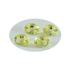 Lemon Quartz 1PC Medium 7x10 MM Oval Faceted Yellow Superior Semi Precious Loose Gemstone