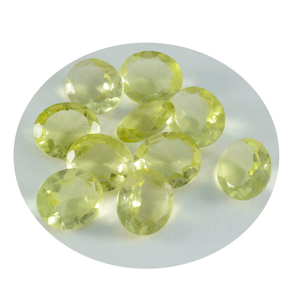 Lemon Quartz 1PC Large 9x11 MM Oval Faceted Yellow Fiery Semi Precious Gems
