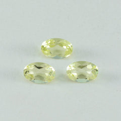 Lemon Quartz 1PC Large 10x12 MM Oval Faceted Yellow Sparkling Semi Precious Loose Gemstone