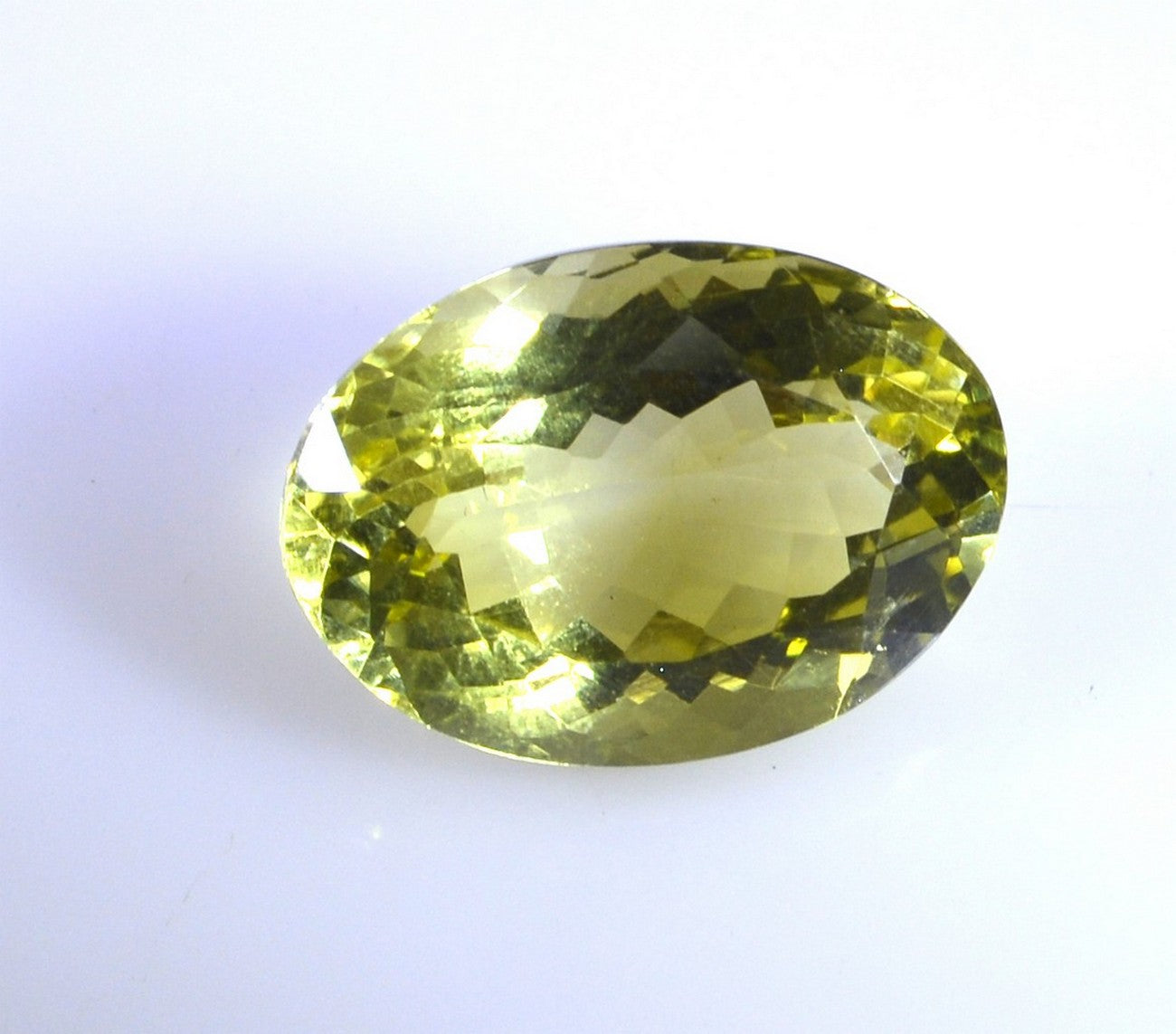 Lemon Quartz 1PC Large 10x14 MM Oval Faceted Yellow Polished Semi Precious Loose Gemstones