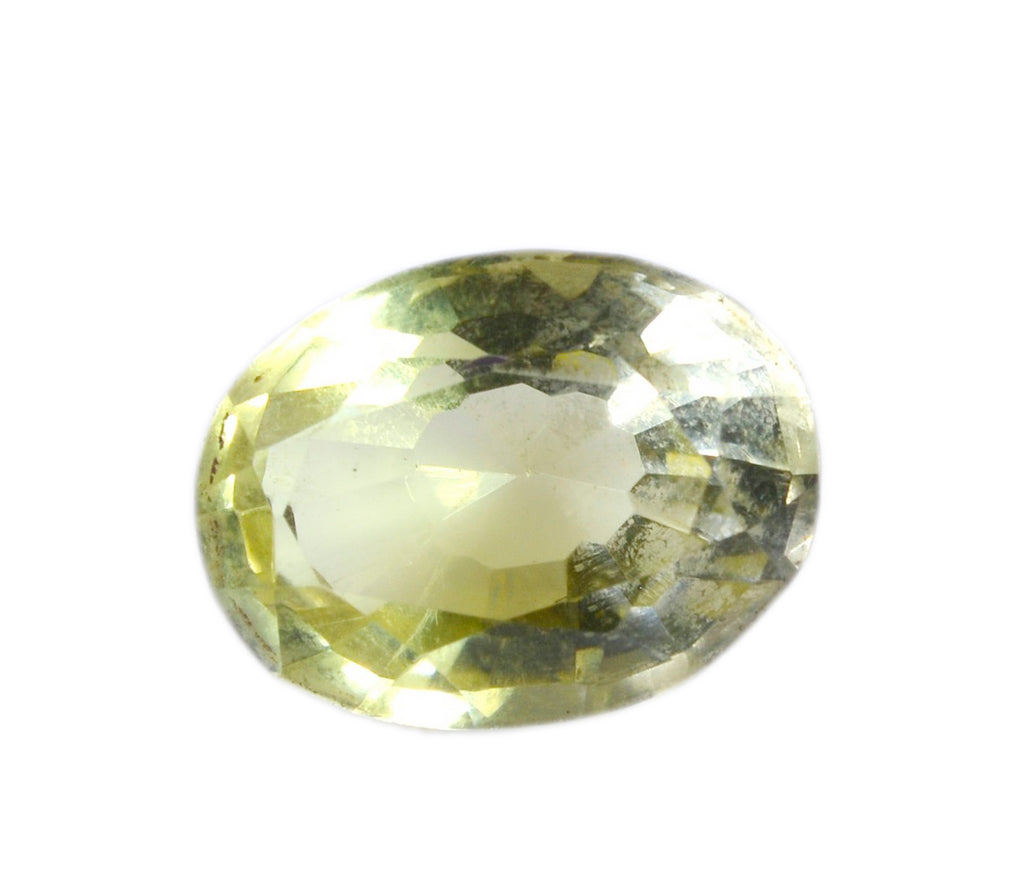 Lemon Quartz 1PC Chunky 13x18 MM Oval Faceted Yellow Luster Semi Precious Loose Gems