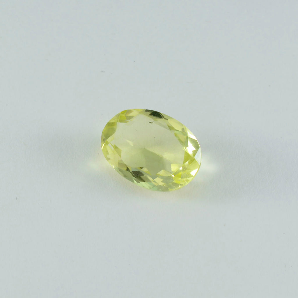 Lemon Quartz 1PC Chunky 15x20 MM Oval Faceted Yellow Lustrous Semi Precious Loose Gemstone