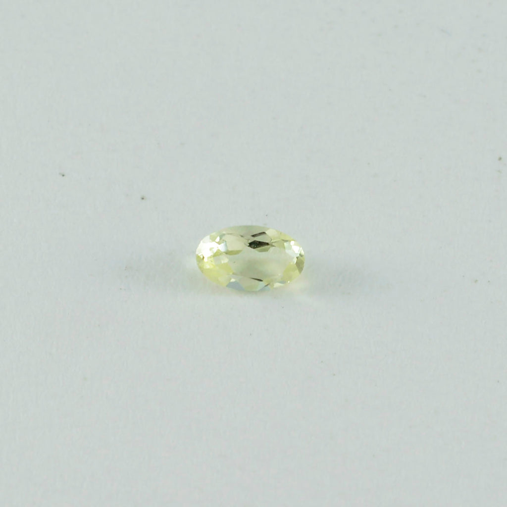 Lemon Quartz 10PC Tiny 3x5 MM Oval Faceted Yellow Lustrous Semi Precious Gems