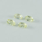 Lemon Quartz 10PC Tiny 4x6 MM Oval Faceted Yellow Shine Semi Precious Loose Gems