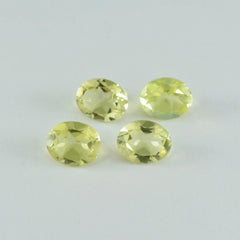 Lemon Quartz 1PC Medium 8x10 MM Oval Faceted Yellow Pure Semi Precious Loose Gemstones