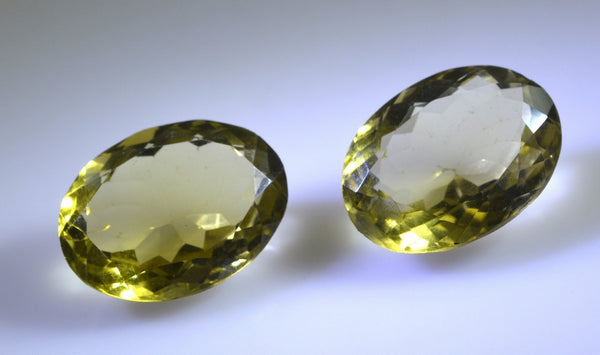 Lemon Quartz 1PC Large 8x12 MM Oval Faceted Yellow Brilliant Semi Precious Loose Gems