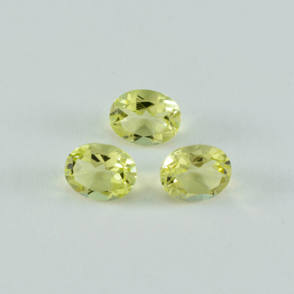 Lemon Quartz 1PC Large 9x11 MM Oval Faceted Yellow Fiery Semi Precious Gems