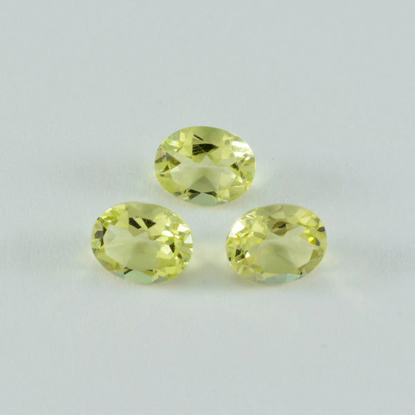 Lemon Quartz 1PC Large 9x11 MM Oval Faceted Yellow Fiery Semi Precious Gems