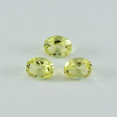 Lemon Quartz 1PC Large 9x11 MM Oval Faceted Yellow Fiery Semi Precious Gems