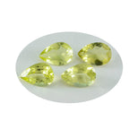 Lemon Quartz 1PC Large 10x12 MM Pear Faceted Yellow Superior Semi Precious Gems