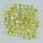 Lemon Quartz 10PC Tiny 4x6 MM Pear Faceted Yellow Polished Semi Precious Loose Gemstones