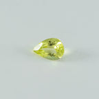 Lemon Quartz 1PC Chunky 12x16 MM Pear Faceted Yellow Fiery Semi Precious Loose Gemstone