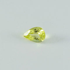 Lemon Quartz 1PC Chunky 12x16 MM Pear Faceted Yellow Fiery Semi Precious Loose Gemstone