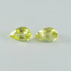 Lemon Quartz 1PC Chunky 15x20 MM Pear Faceted Yellow Sparkling Semi Precious Gems