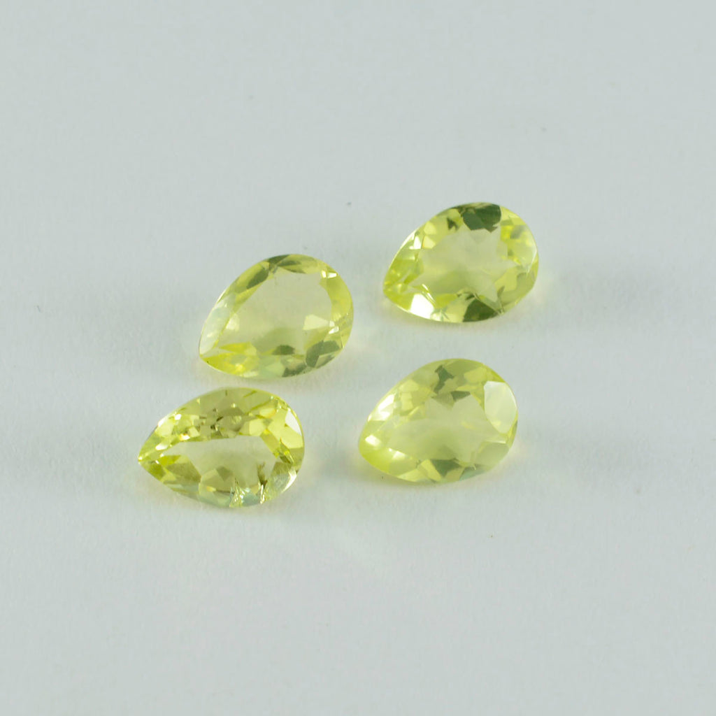 Lemon Quartz 1PC Tiny 5x7 MM Pear Faceted Yellow Splendid Semi Precious Gems