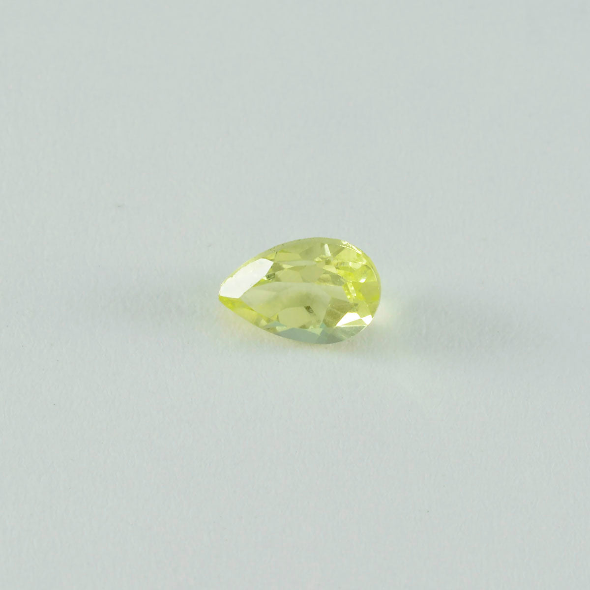 Lemon Quartz 1PC Small 6x8 MM Pear Faceted Yellow Luster Semi Precious Loose Gems