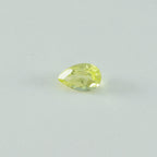 Lemon Quartz 1PC Small 6x8 MM Pear Faceted Yellow Luster Semi Precious Loose Gems