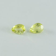 Lemon Quartz 1PC Medium 7x10 MM Pear Faceted Yellow Fine Semi Precious Gems